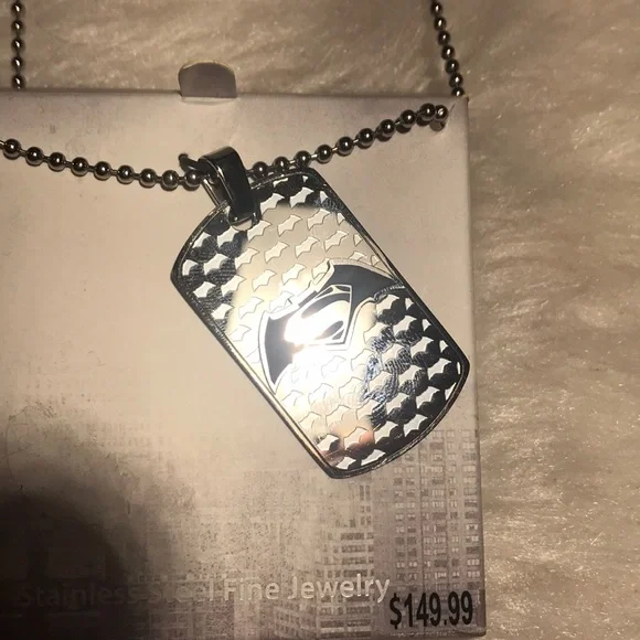 Stainless Steel Batman vs Superman bead chain